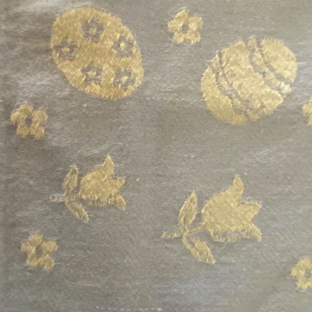 Easter Bunny Floral Tapestry Cloth Napkins Blue Yellow Spring‎ Table Decor